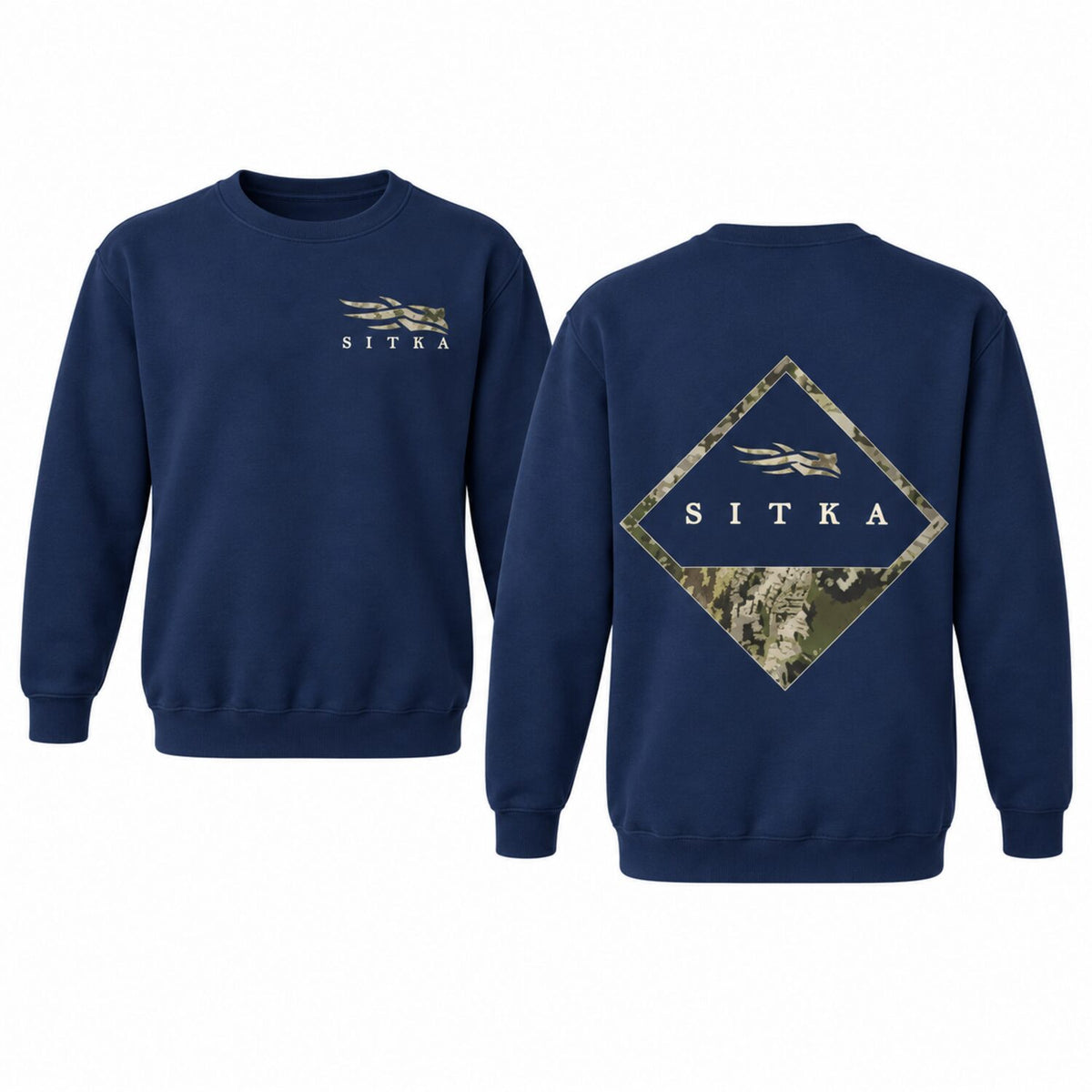 SITKA Camo Graphic Hoodie/Sweatshirt/T-Shirt – Front & Back Hunting Outdoor Pullover