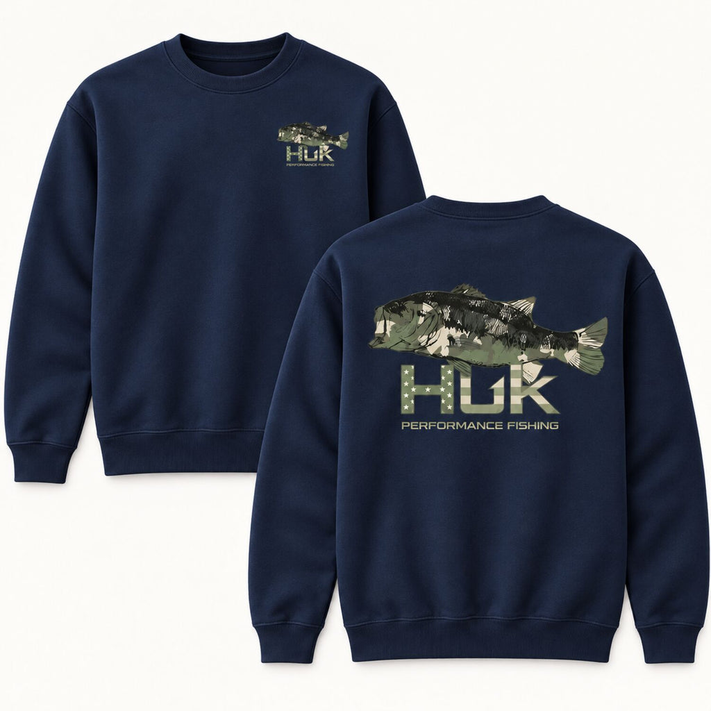 Men's Camo Bass Fishing Hoodie/Sweatshirt/T-Shirt – Outdoor Graphic Pullover Sweatshirt