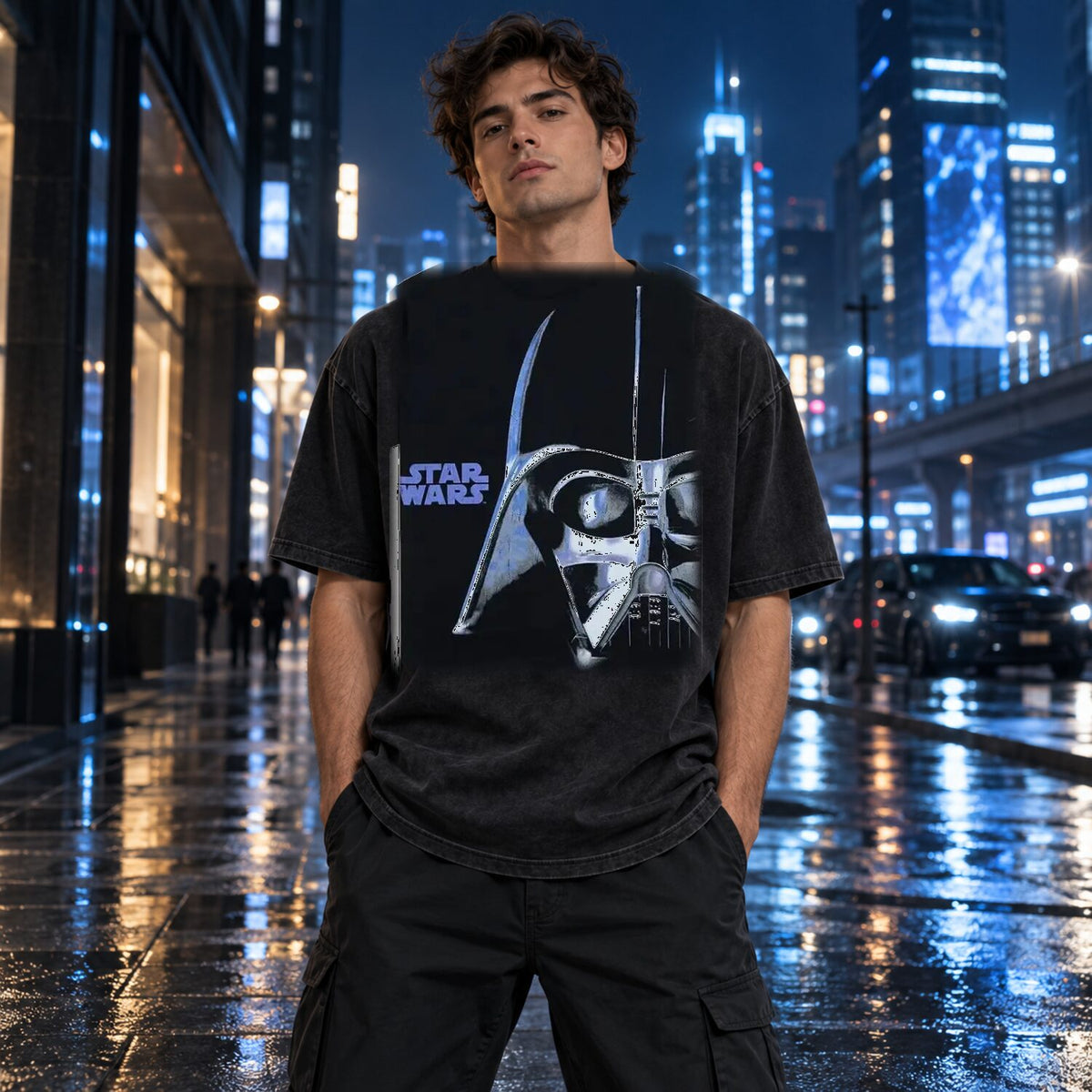 Star Wars Darth Vader Graphic T-Shirt/Sweatshirt/Hoodie – Retro VHS Black Sci-Fi Streetwear Tee