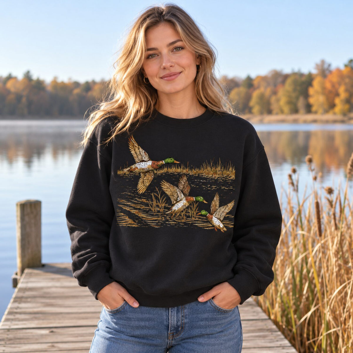 Vintage Mallard Duck Sweatshirt/Hoodie/T-shirt – Retro Wildlife Nature Graphic Crewneck