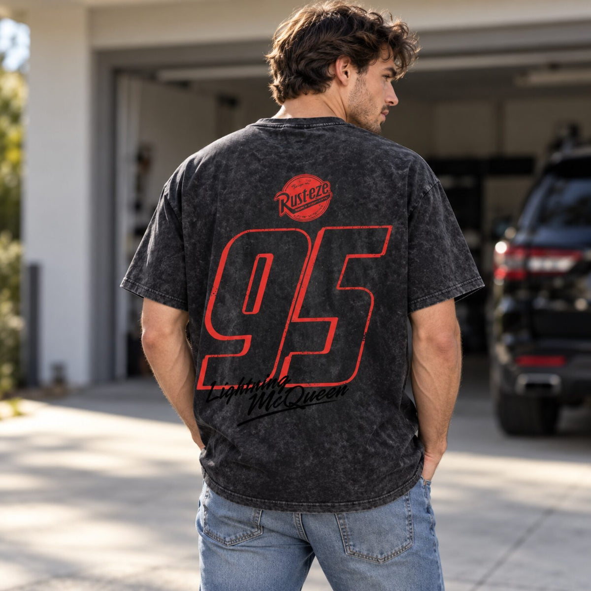 Vintage Washed Racing Graphic Tee – Oversized Y2K Motorsport Streetwear T-Shirt/Sweatshirt/Hoodie