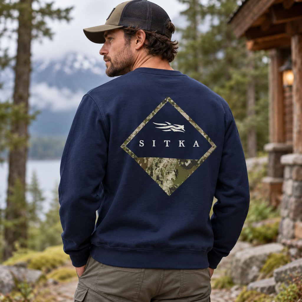 SITKA Camo Graphic Hoodie/Sweatshirt/T-Shirt – Front & Back Hunting Outdoor Pullover