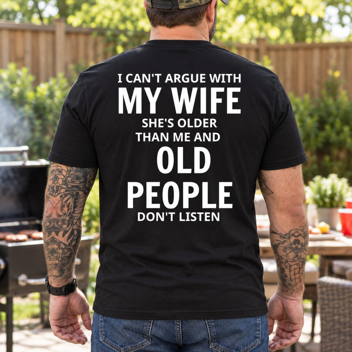 I Can't Argue With My Wife T-Shirt/Sweatshirt/Hoodie – Funny Older Wife Husband Humor Tee