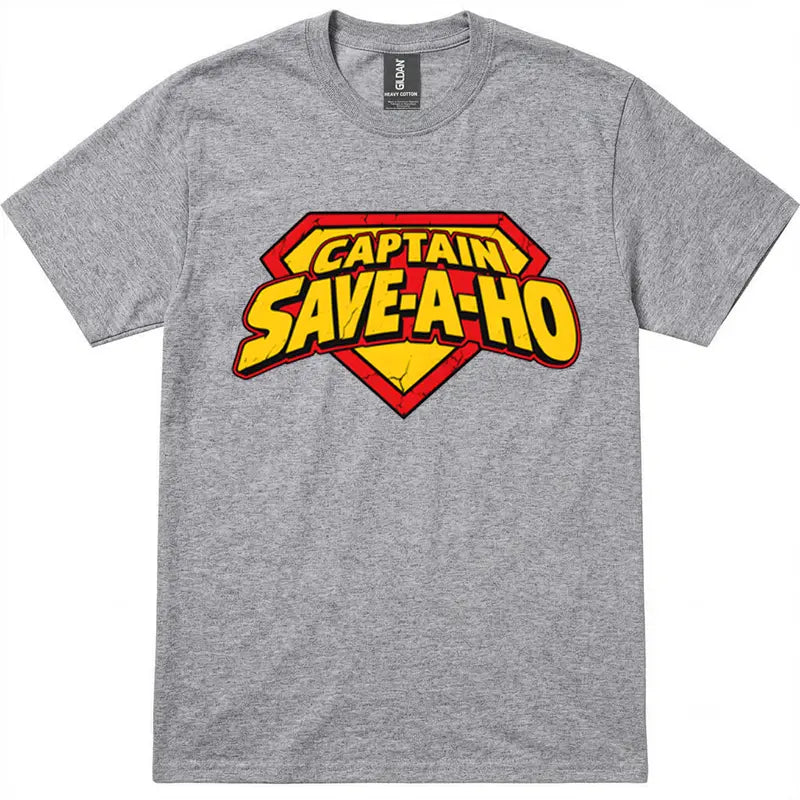Captain Save-A-Ho Funny Graphic T-Shirt/Sweatshirt/Hoodie – Retro Superhero Parody Tee