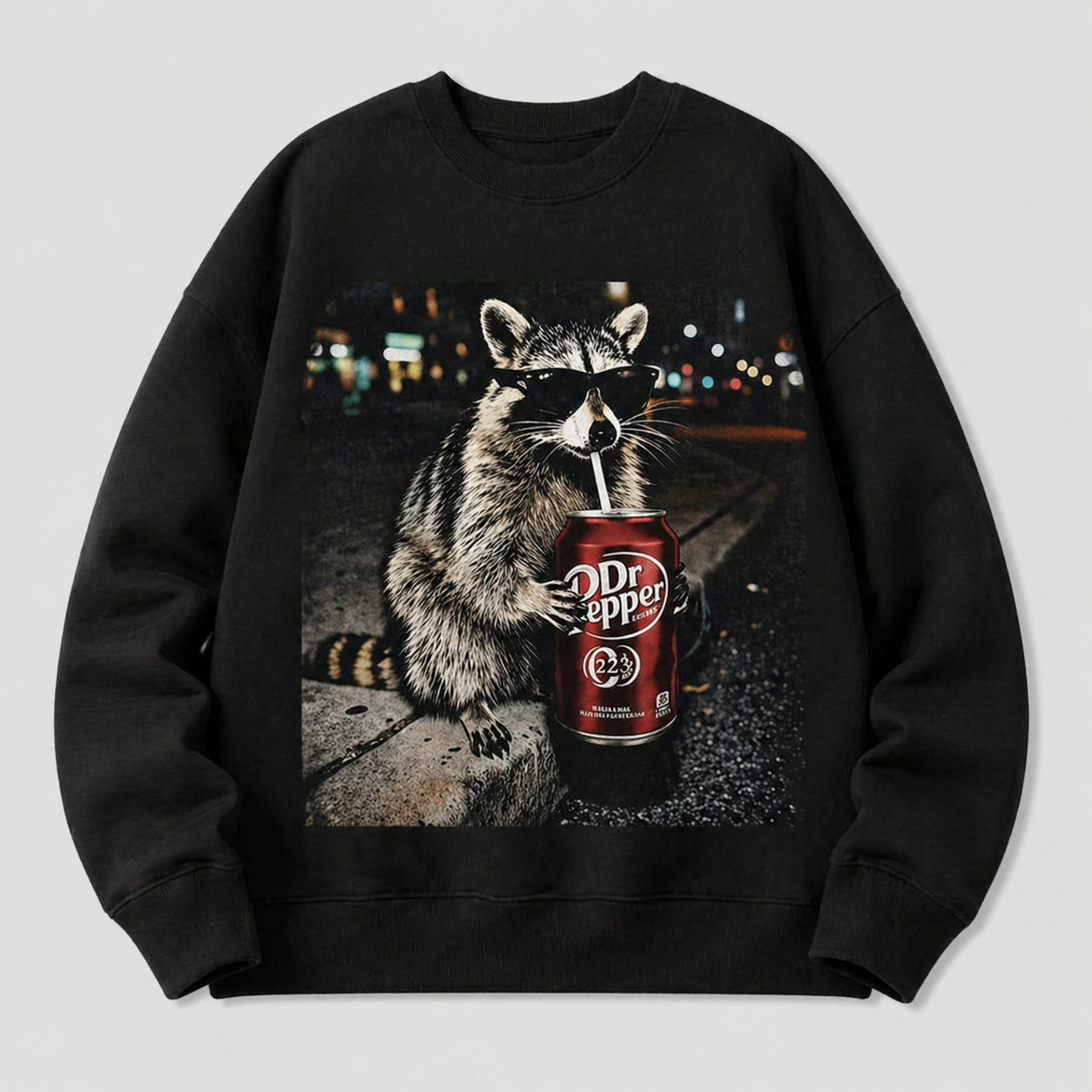 Vintage Raccoons Dr Pepperr Graphic T-Shirt/Sweatshirt/Hoodie – Funny Night Life Meme Tee