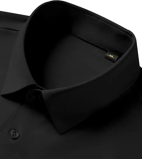 Men’s Super Stretch Dress Shirt – Slim Fit Wrinkle-Resistant Long Sleeve Button-Down