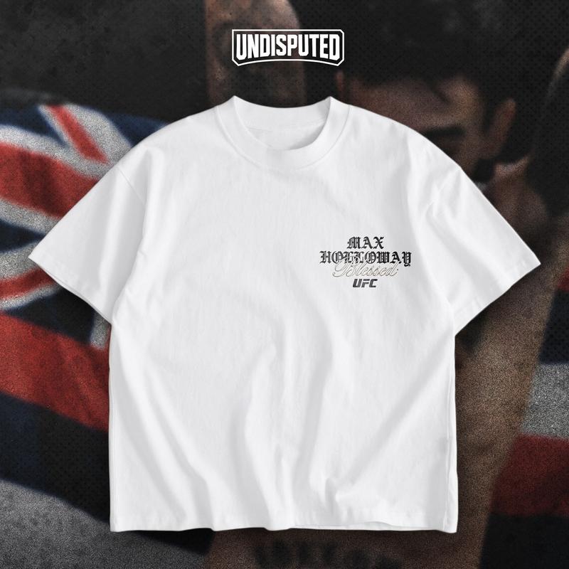 UNDISPUTED Max Holloway "Blessed" Hawaii Hibicus UFC Heavy Cotton T-shirt UFC 318 BMF Shirt Fan Apparel Menswear Direct-to-garment Breathable Printing