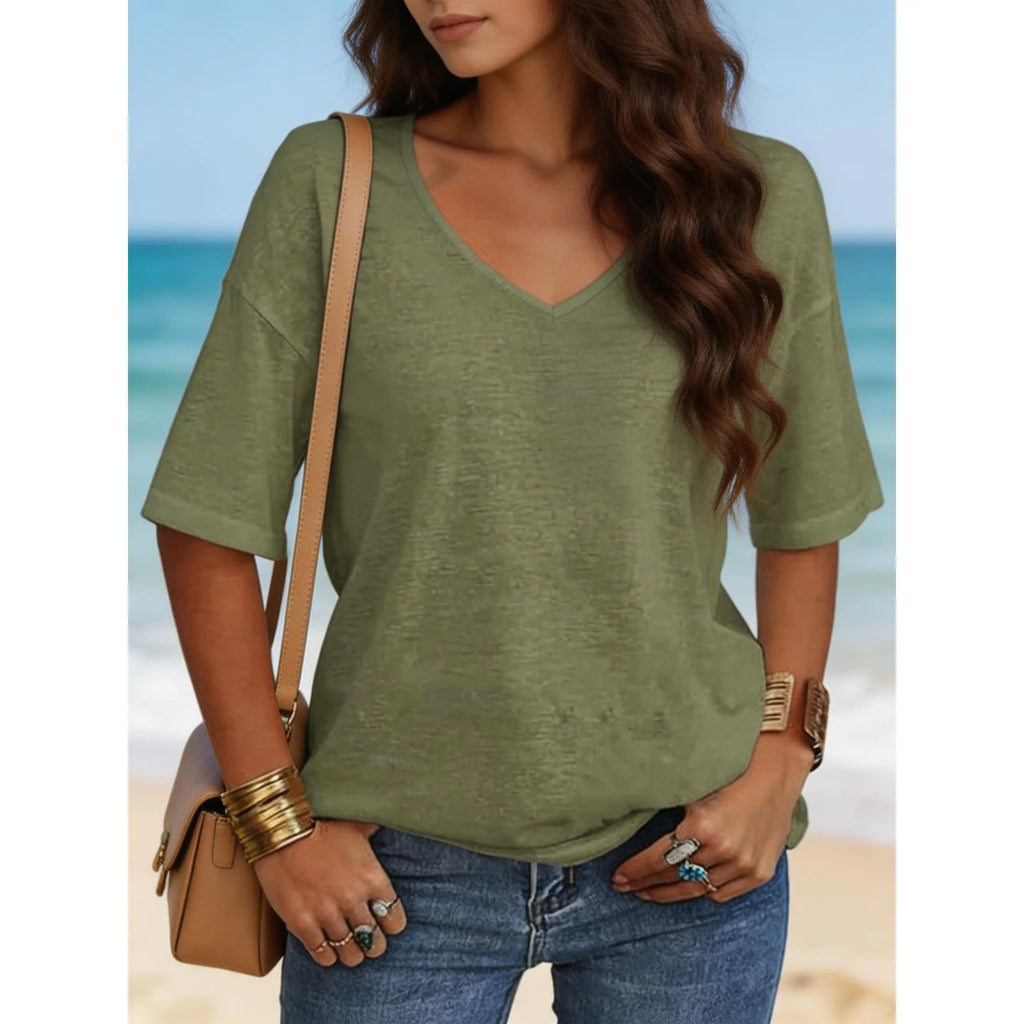 Lightweight Imily Bela Women's Soft V Neck Tshirt