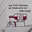 Embroidered Funny Christmas Sweatshirt, Wine Lover Christmas Jumper, Funny Gift For Her