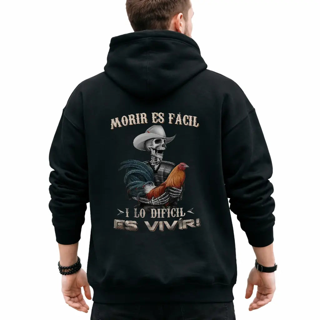 “Morir Es Fácil” Mexican Rooster T-Shirt/Sweatshirt/Hoodie – Gamefowl Graphic Tee for Men