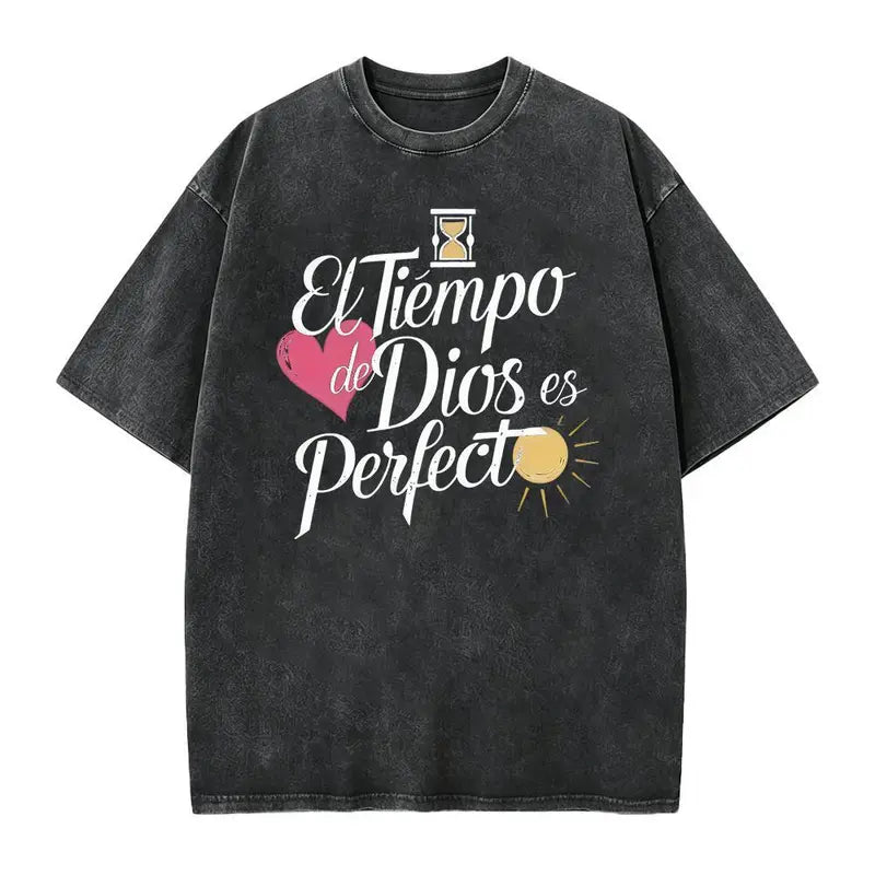 El Tiempo de Dios es Perfecto Shirt/Sweatshirt/Hoodie – Spanish Christian Faith Graphic Tee