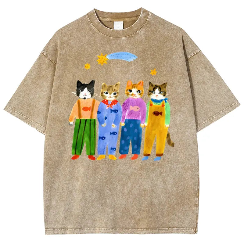 Hand Painted Cats Graphic Tee | Cute Animal Shirt/Sweatshirt/Hoodie