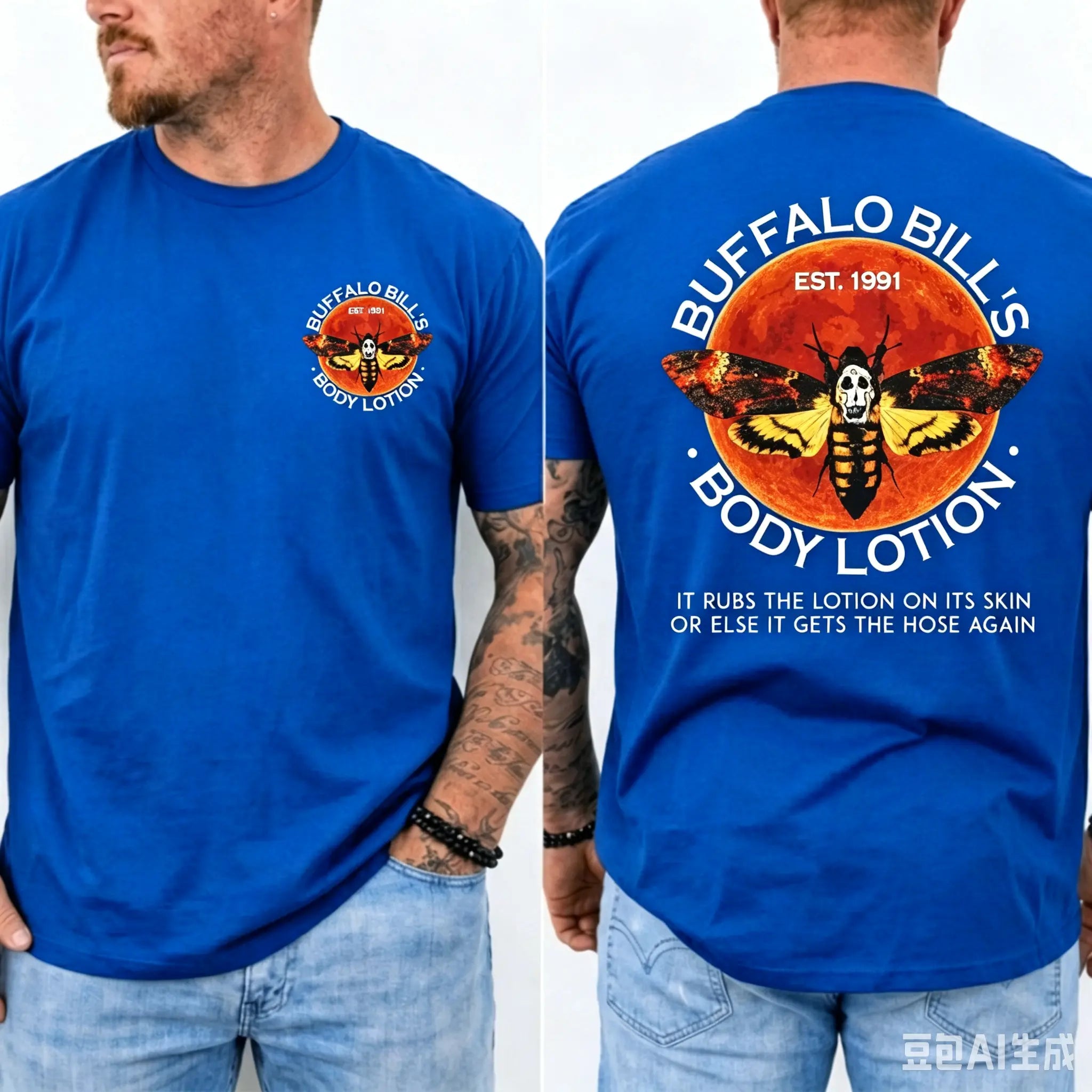 Buffalo Bill Inspired Double-Sided Horror Graphic T-Shirt/Sweatshirt/Hoodie - Halloween Horror Graphic Tee