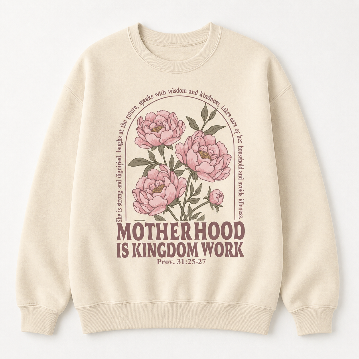 Christian Mom T-Shirt/Sweatshirt/Hoodie  – Motherhood Is Kingdom Work Tee