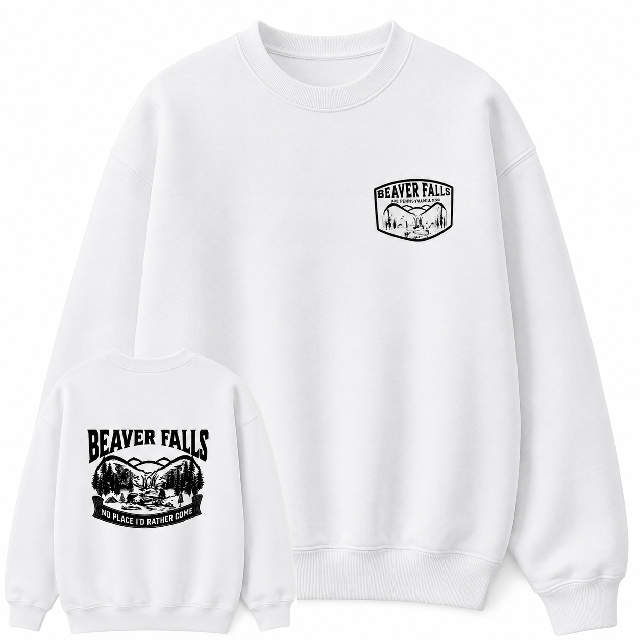 Beaver Falls Graphic Tee 🌲 – Vintage Lodge Humor T-Shirt/Sweatshirt/Hoodie