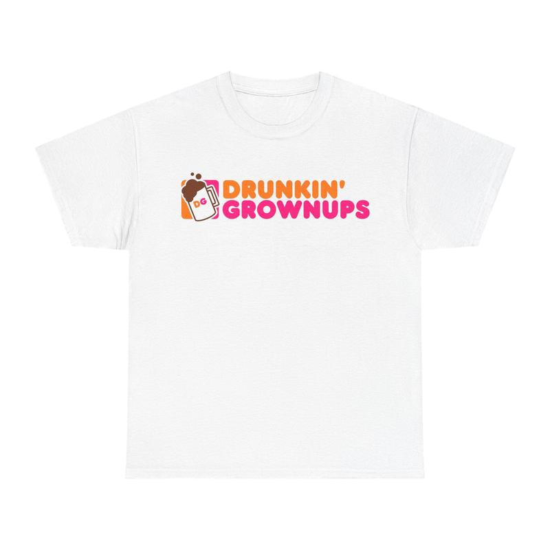 Drunkin’ Grownups Funny Graphic Tee – Retro Adult Humor T-Shirt/Sweatshirt/Hoodie