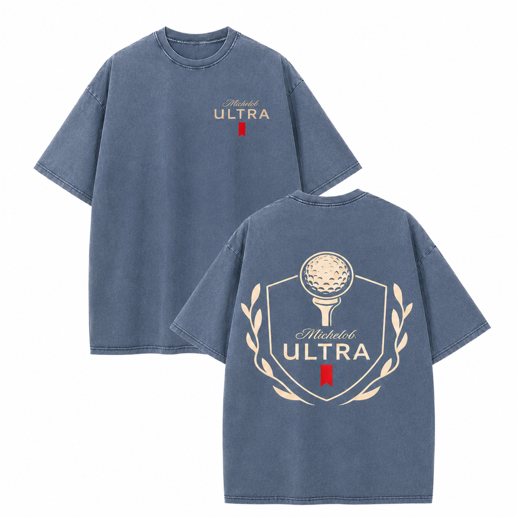 Vintage Michelob Ultra Golf Club Tee ⛳ – Washed Country Club Graphic Shirt