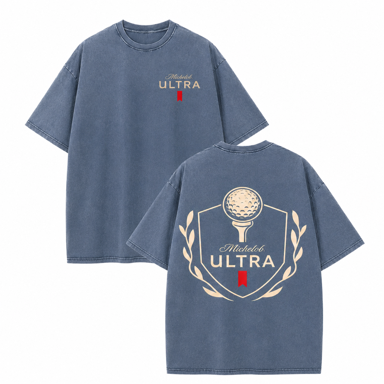 Vintage Michelob Ultra Golf Club Tee ⛳ – Washed Country Club Graphic Shirt