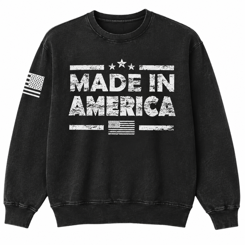 Made In America Graphic Tee – Patriotic USA Lifestyle Shirt/Sweatshirt/Hoodie