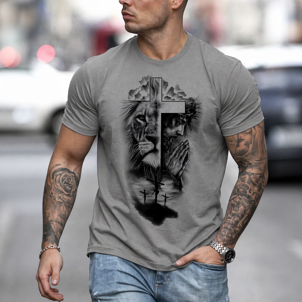 Lion of Judah Cross T-Shirt /Sweatshirt/Hoodie– Christian Faith Graphic Tee