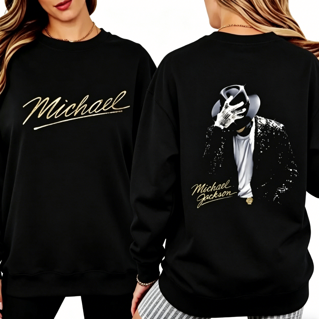 Michael Jackson Black Gold Dance Graphic T-Shirt/Sweatshirt/Hoodie – Retro Stage Performer Tee