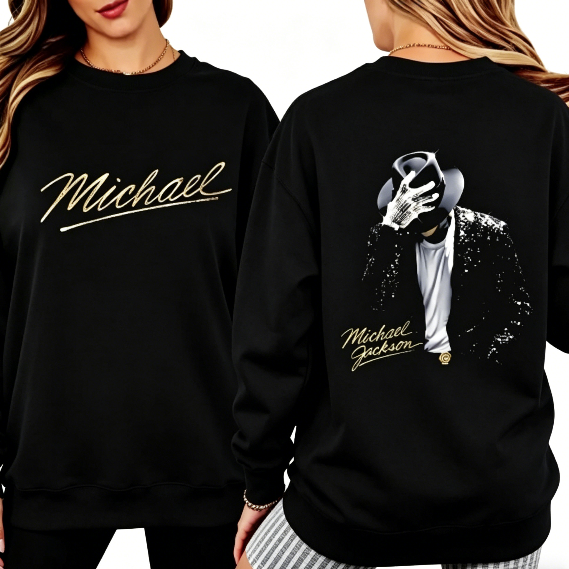 Michael Jackson Black Gold Dance Graphic T-Shirt/Sweatshirt/Hoodie – Retro Stage Performer Tee