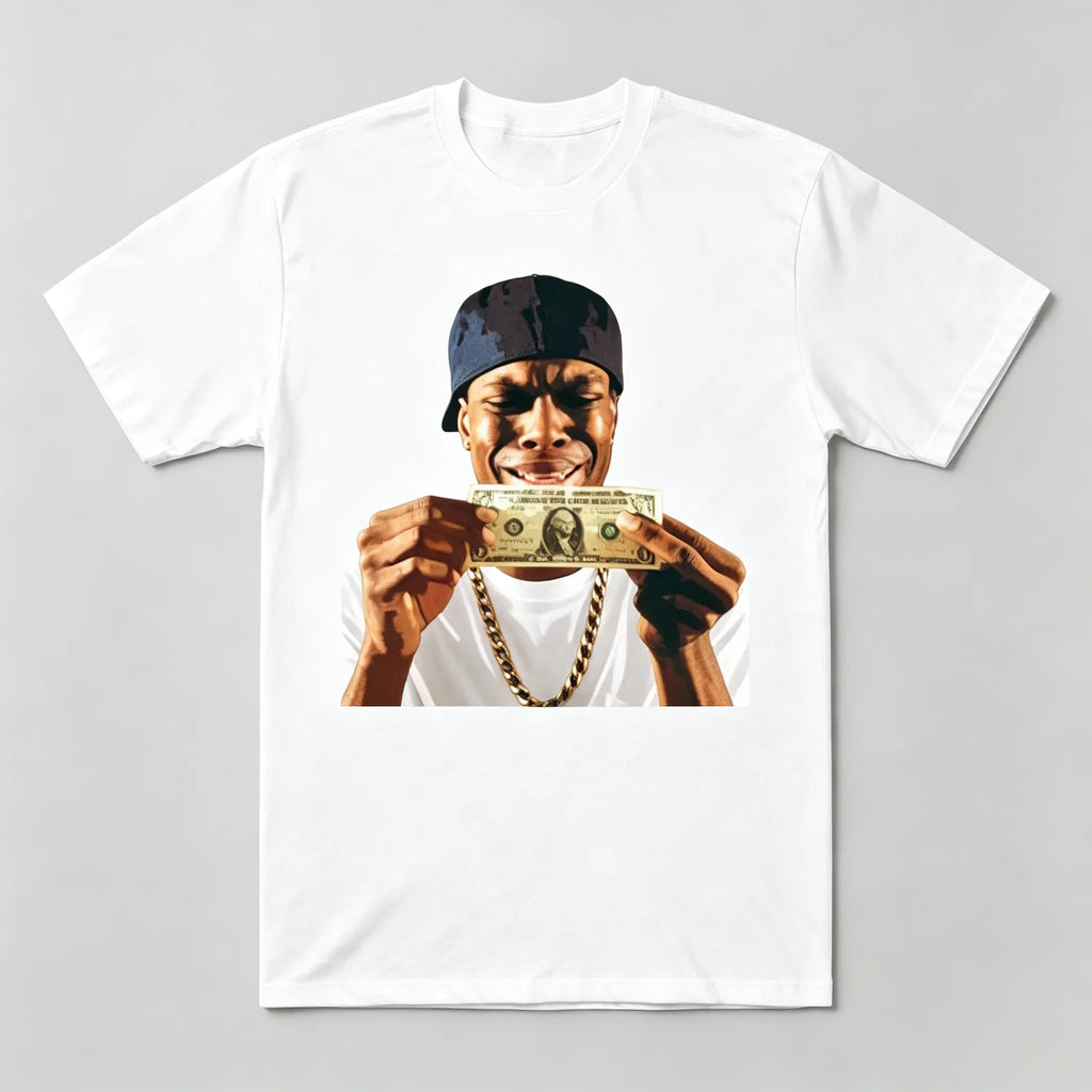Hip Hop Holding Dollar Bill Portrait T-Shirt/Sweatshirt/Hoodie - Vintage Rap Music Streetwear