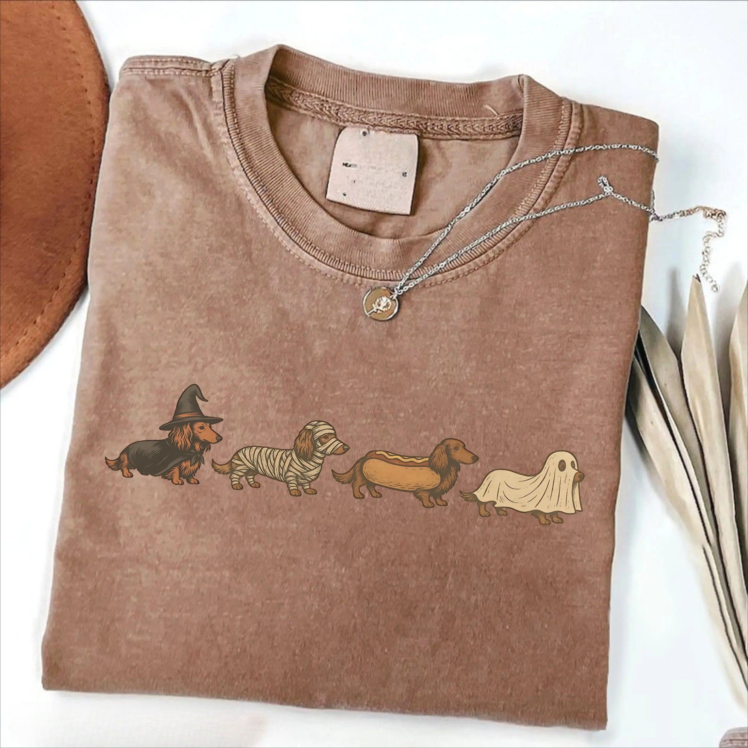 Halloween Dachshund T-Shirt/Sweatshirt/Hoodie – Cute Dog Lover Graphic Tee, Spooky Season Pet Shirt