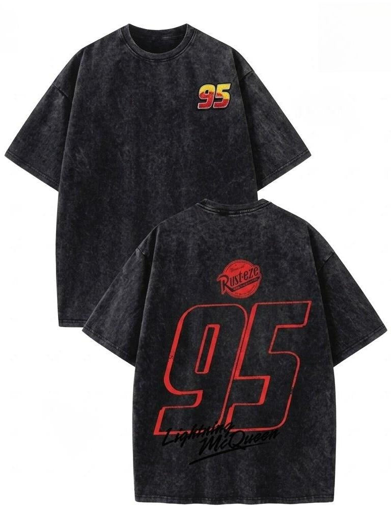 Vintage Washed Racing Graphic Tee – Oversized Y2K Motorsport Streetwear T-Shirt/Sweatshirt/Hoodie
