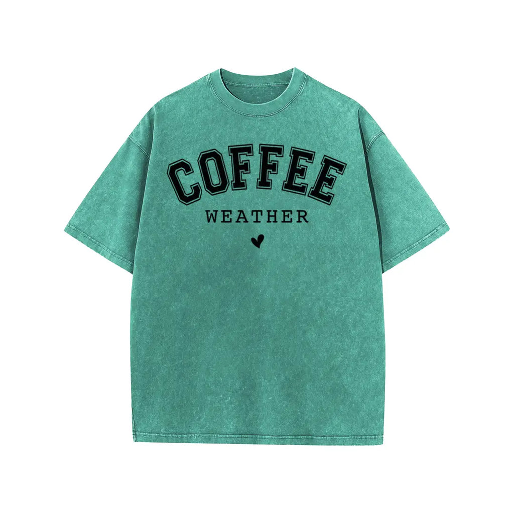 Coffee Weather Shirt/Sweatshirt/Hoodie – Women’s Vintage Washed Coffee Graphic Tee