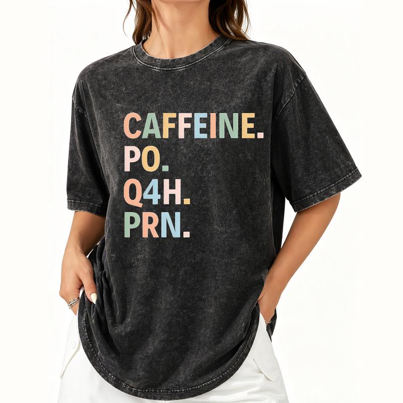 Caffeine PO Q4H PRN Nurse Sweatshirt/Hoodie/T-Shirt – Funny Coffee Lover Crewneck