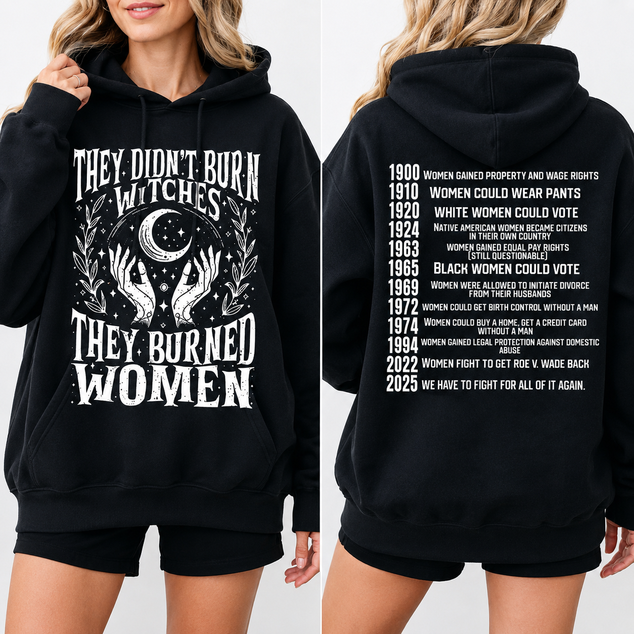 They Didn't Burn Witches, They Burned Women Graphic Tee/Sweatshirt/Hoodie