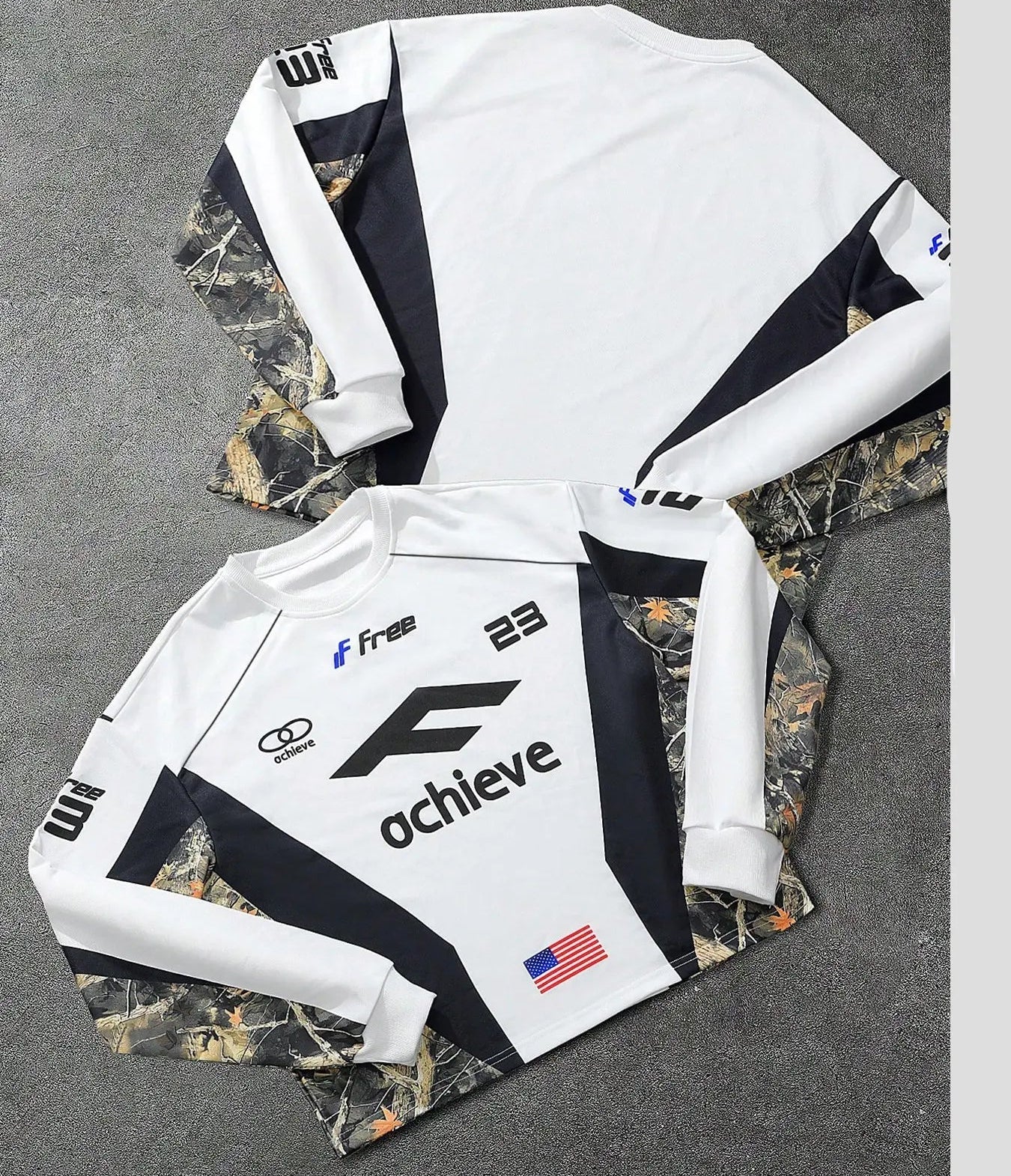 Racing Style Long Sleeve Shirt – Men's Retro Motorsport Streetwear