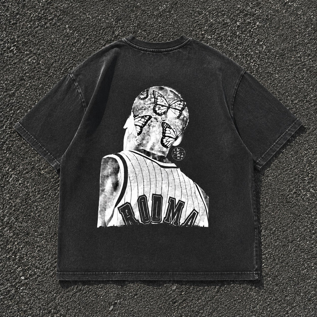 Vintage Athlete Graphic Shirt, Distressed Cropped Basketball Streetwear Tee/Sweatshirt/Hoodie