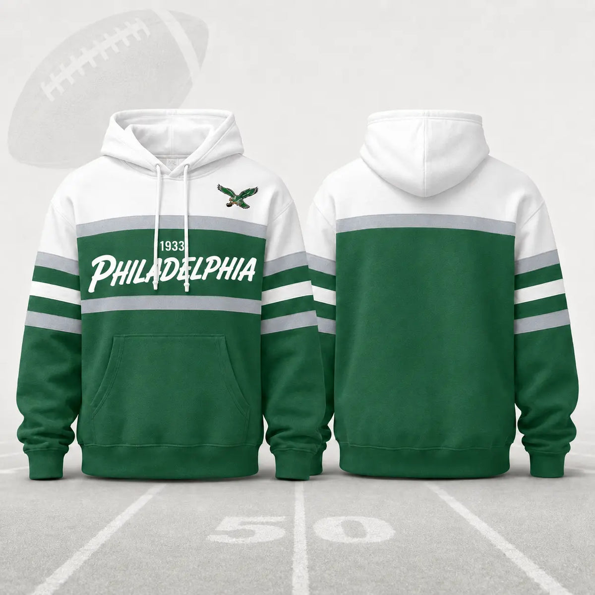 Retro Football City Hoodie – Buffalo, Philadelphia, Pittsburgh & Minnesota Game Day Sweatshirt