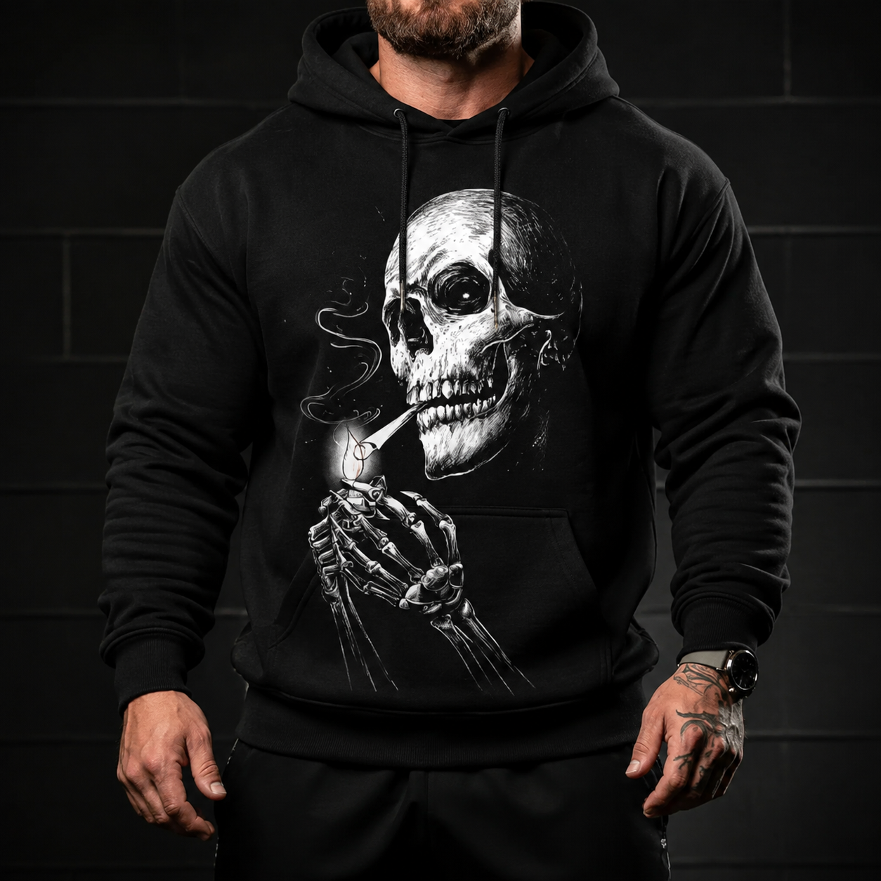 Dark Gothic Skull Rock Style Graphic Tee – Vintage Alternative Streetwear Shirt/Sweatshirt/Hoodie