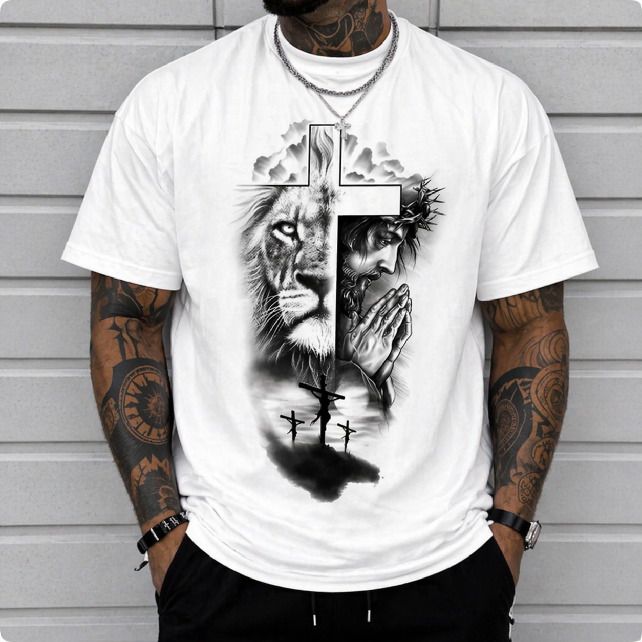Lion of Judah Cross T-Shirt /Sweatshirt/Hoodie– Christian Faith Graphic Tee