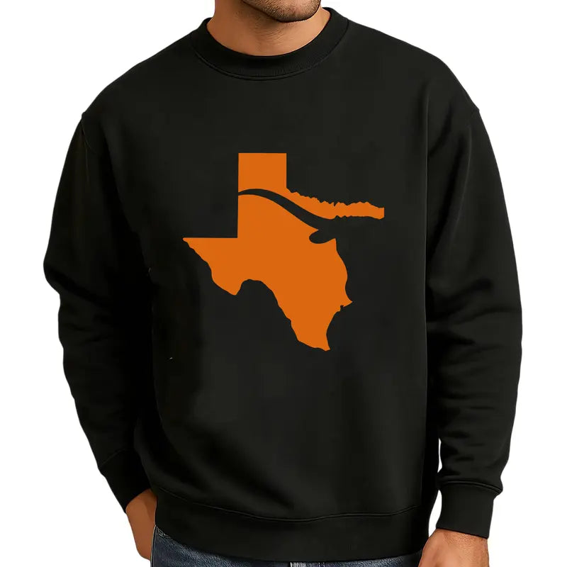 Texas Longhorn Graphic T-Shirt/Sweatshirt/Hoodie – Western State Map Casual Tee