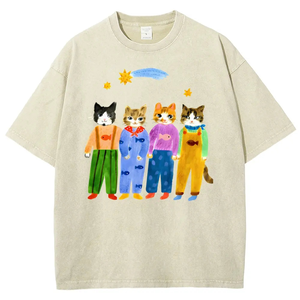 Hand Painted Cats Graphic Tee | Cute Animal Shirt/Sweatshirt/Hoodie