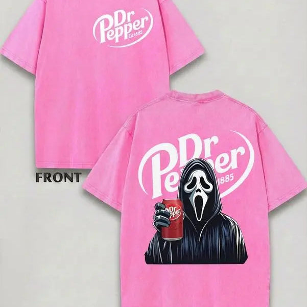 Vintage Ghost Face Horror Graphic Tee – Washed Streetwear Shirt/Sweatshirt/Hoodie