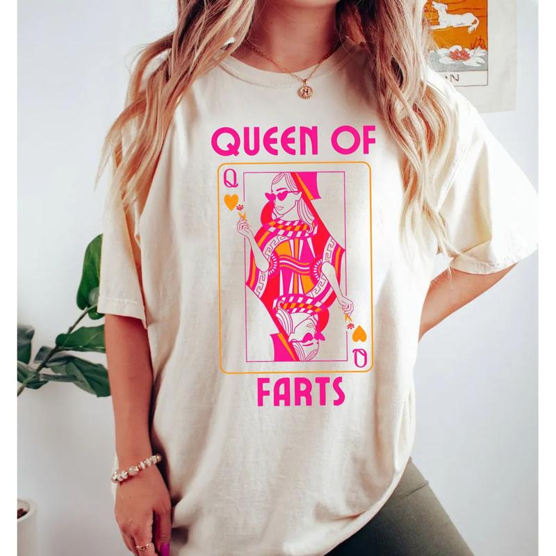 Queen Of Farts T Shirt, Funny Joke Tee, Inappropriate Fart Shirt, Prank Gift For Her, Embarrassing Humor Shirt, Unisex Short Sleeve Tee