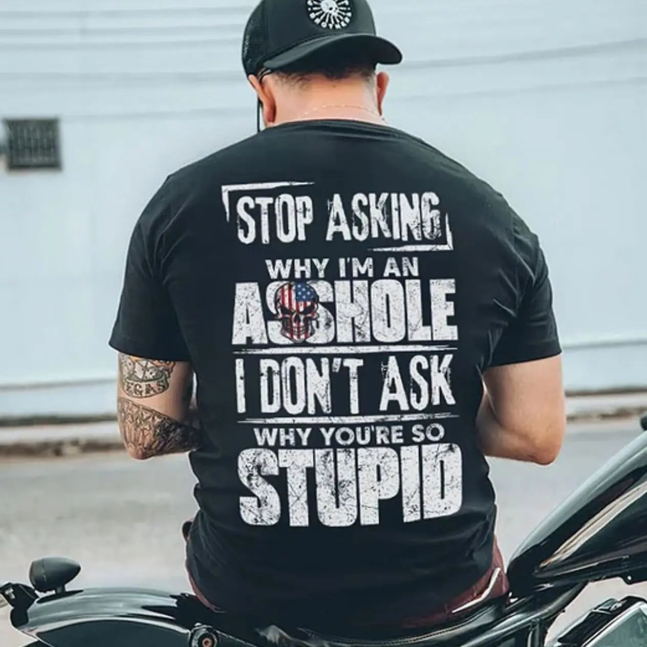 Stop Asking Funny Men's T-Shirt/Sweatshirt/Hoodie – Sarcastic Sig Graphic Cotton Tee