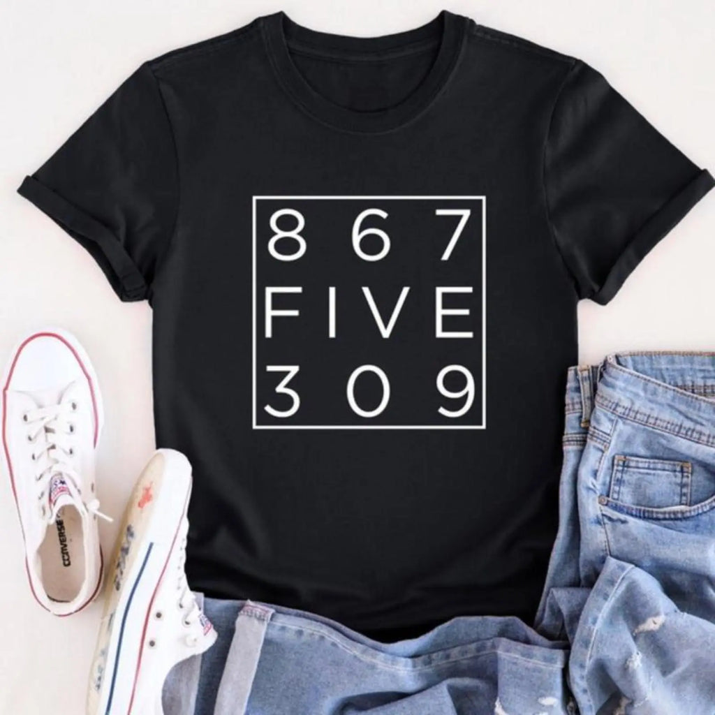 Retro 80's, 867 Five 309 Retro Graphic T-Shirt/Sweatshirt/Hoodie – Tommy Tutone Minimal Music Lover Tee