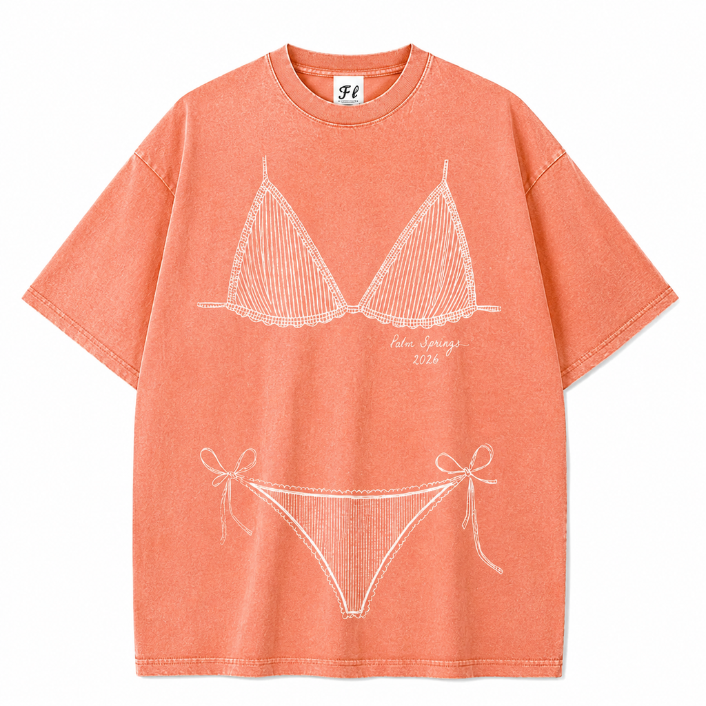 Bikini Illusion Graphic Washed Tee/Sweatshirt/Hoodie