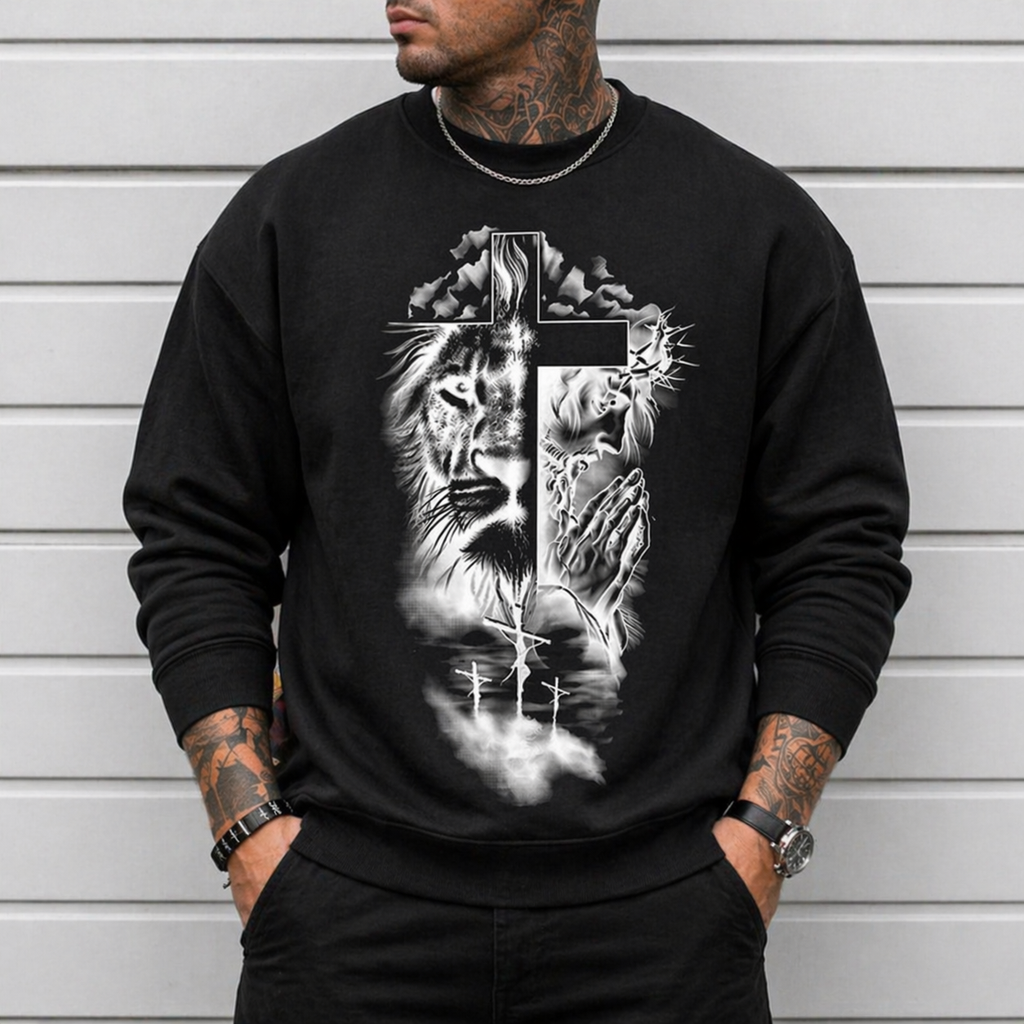 Lion of Judah Cross T-Shirt /Sweatshirt/Hoodie– Christian Faith Graphic Tee