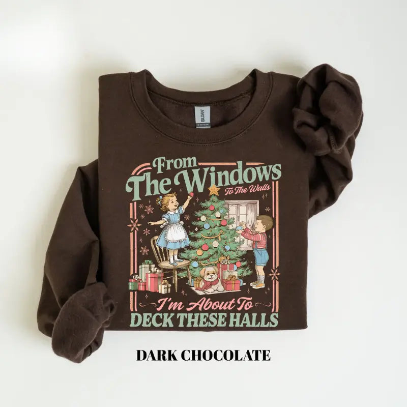 🎄Women's Funny Christmas Shirt/Sweatshirt/Hoodie | From The Windows To The Walls Christmas Shirt
