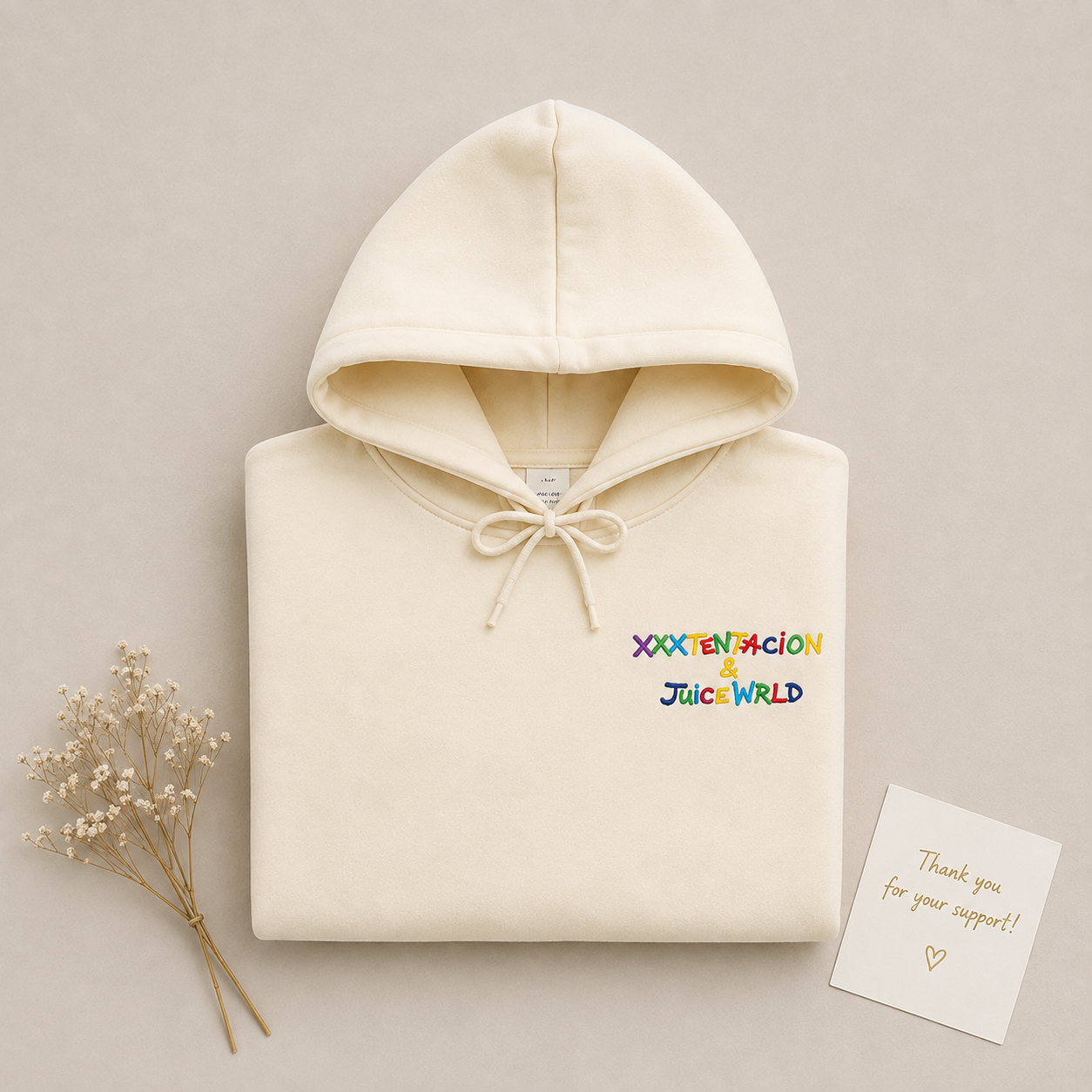 XXXTENTACION & Juice WRLD Tribute Hoodie/Sweatshirt/T-shirt – Vintage Rap Graphic Front & Back Pullover Sweatshirt
