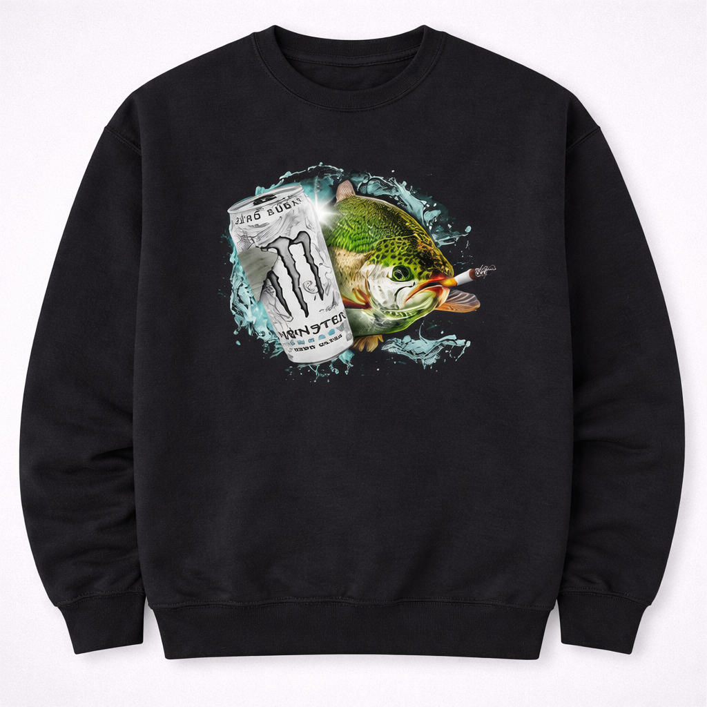 Dope Fish Graphic T-Shirt/Sweatshirt/Hoodie – Funny Monster Fish Meme Tee Streetwear