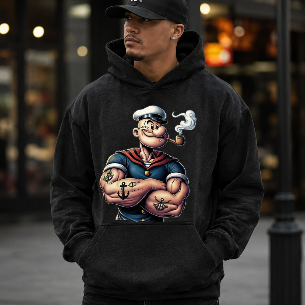 Old School Sailor Graphic T-Shirt/Sweatshirt/Hoodie – Vintage Nautical Tattoo (Ideal for Pirate Costumes )