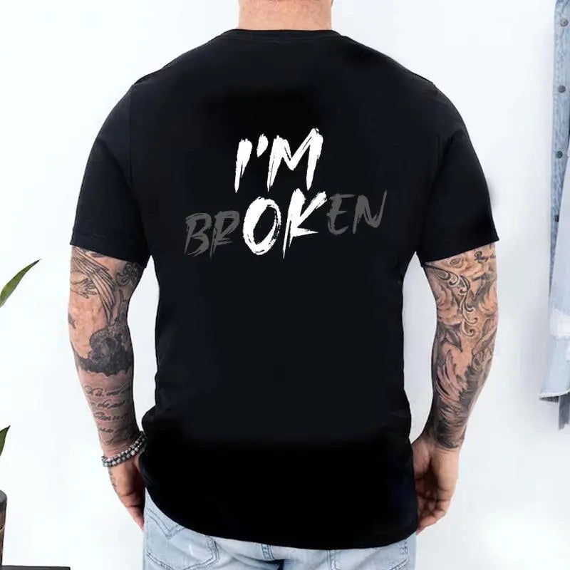 I’m Broken But I’m OK Hoodie /Sweatshirt/T-Shirt– Relatable Mental Health Graphic Sweatshirt